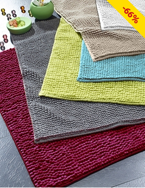 Badteppich aus weichem Schlingenfrottee, türkis