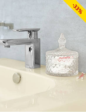 Wattepadbehälter aus Glas, Ø 10,5 cm