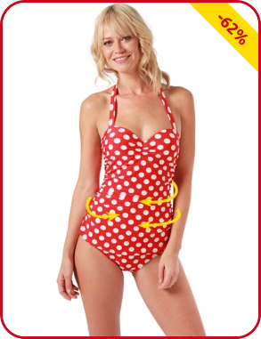 Figurformender Einteiler mit Tupfen