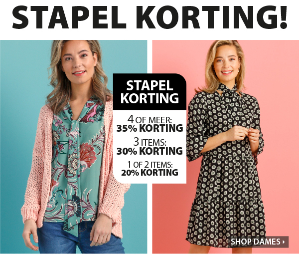 STAPELKORTING! Shop voor dames!