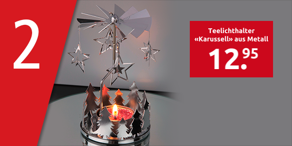 Teelichthalter «Karussell» aus Metall