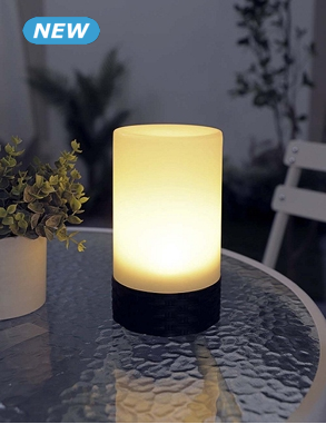 LED-Solarlampe «Rattan», Ø10,5xH18 cm