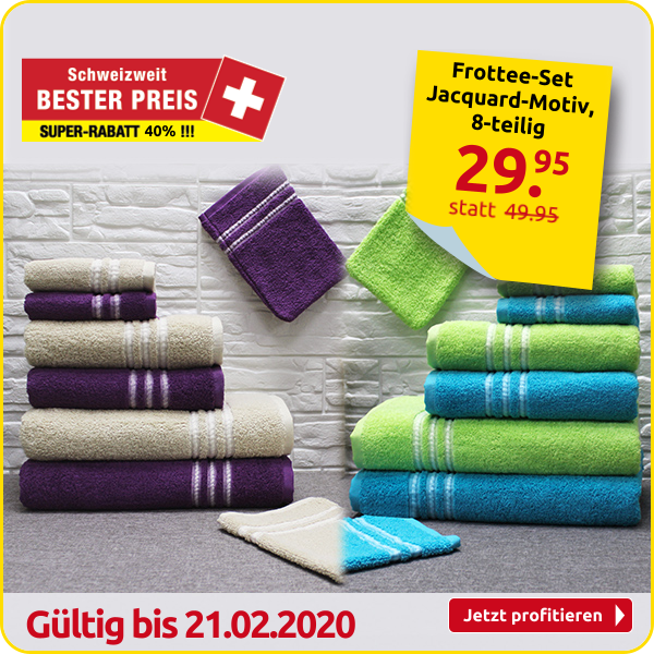 Frottee-Set mit Jacquard-Motiv, 8-teilig, beige/violett