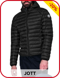 JOTT Herrenjacke «Nico» mit Kapuze, schwarz