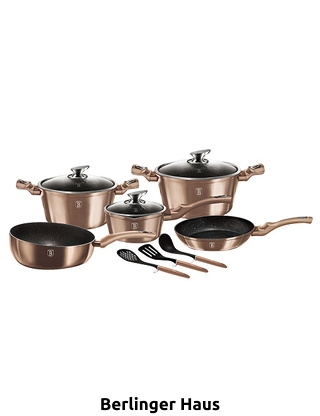 Berlinger Haus Kochgeschirr «6160», 11-teilig, roségoldfarben