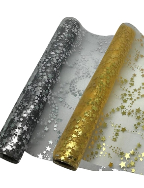 Deko-Rolle «Stars», 36 x 300 cm, goldfarben