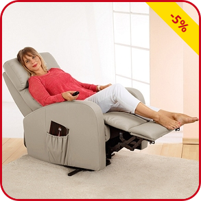 Relax-Massagesessel aus PU, beige