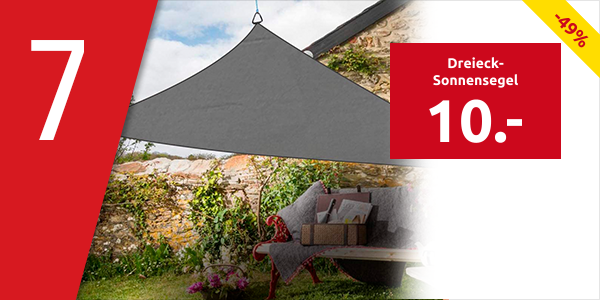 Dreieck-Sonnensegel 3,6 m, grau