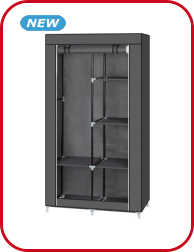 Kleiderschrank aus Vlies, grau