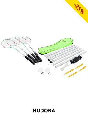 Hudora Badminton-Set «Family», 18-teilig, für 2 bis 4 Personen
