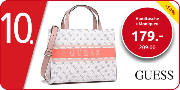 Guess Handtasche «Monique», weiss/rosa