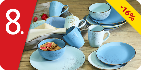 Kombiservice «Blue», 16-teilig