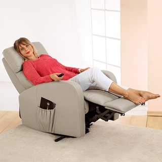 Relax-Massagesessel aus PU, beige
