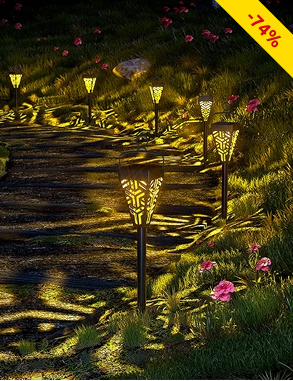 Solarlampe «Lanta», 6 Stück, mit Erdspiess