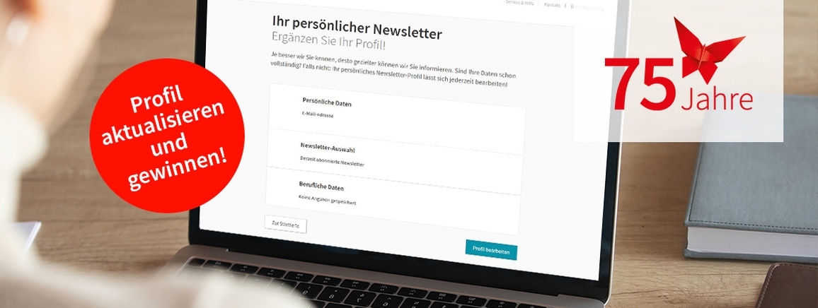 Newsletter-Profil ergänzen und gewinnen