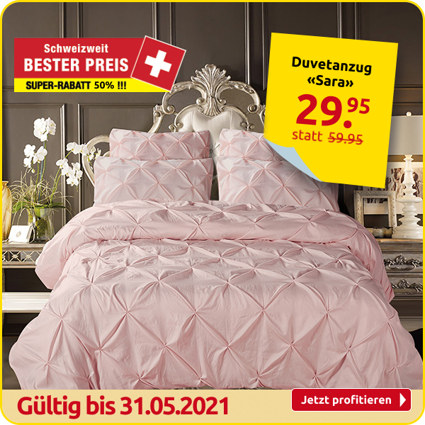 Duvetanzug «Sara», 160 x 210 cm, rosa