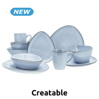 CreaTable Tafelservice «Cloudy Sky», 10-teiliges Set für 2 Personen