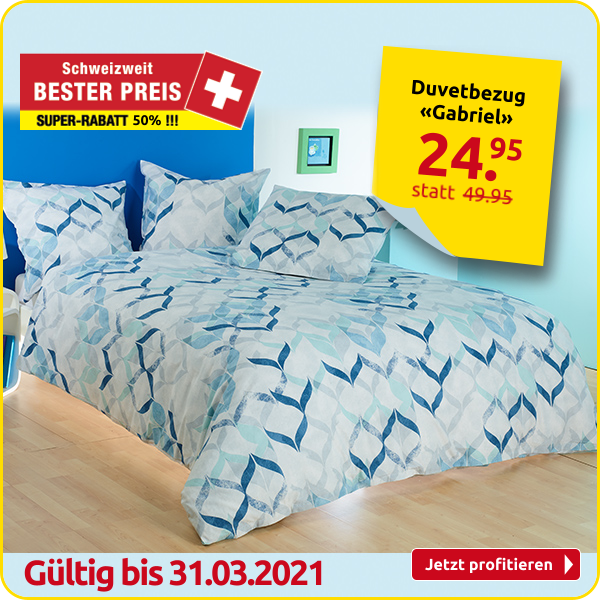Duvetbezug «Gabriel» 160 x 210 cm + Pfulmenbezug 65 x 100 cm