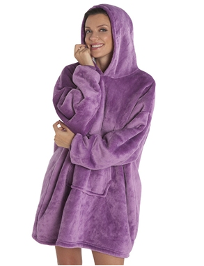 Fleecepullover in Violett