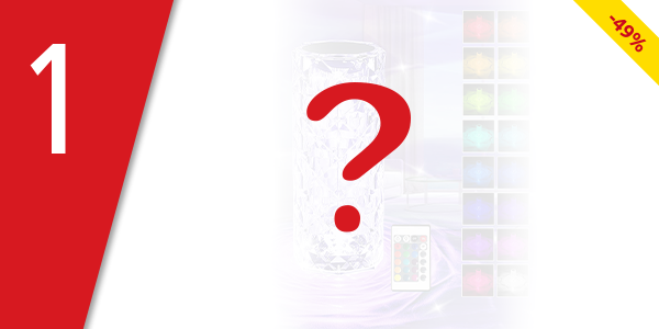 Lampe «Cristal», 16 Farben, H 19,5 cm