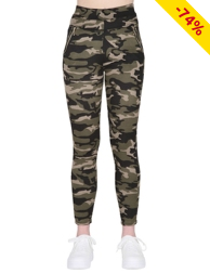 Hose, elastische Taille, camouflage