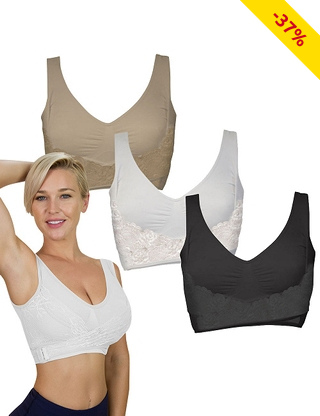 Comfortisse Push-up Bra BH, 3 Stück
