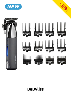 BaByliss Haarschneider «Super-X Metal E996E», japanischer Stahl, 12 Aufsätze