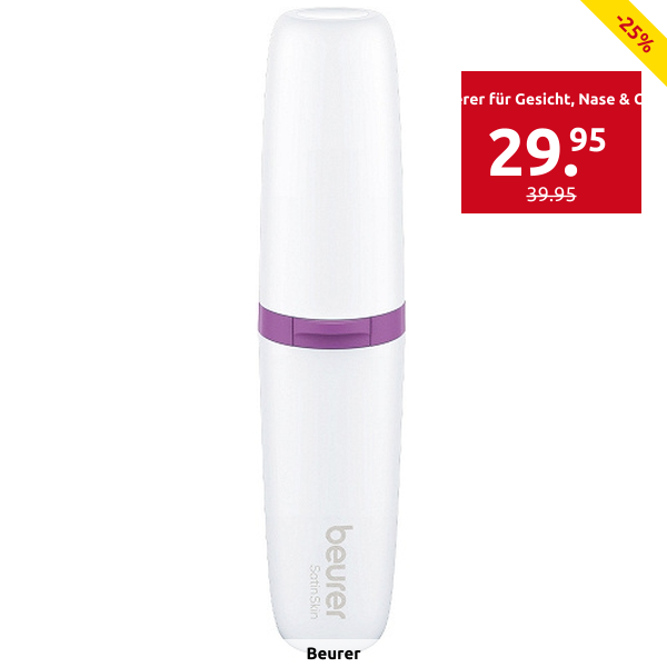 Beurer Rasierer für Gesicht, Nase & Ohren «HL 16», mit LED-Licht