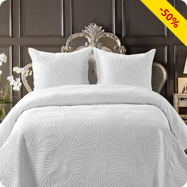 Bettüberwurf «Noemie» 160 x 240 cm + 2 x 65 x 65 cm