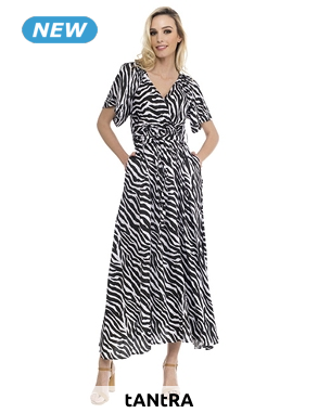 tANtRA Kleid «Love», schwarz/weiss, zebra