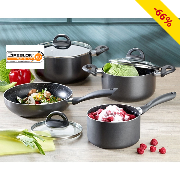 Kochtopf-Set «Stein», Set, 7-teilig