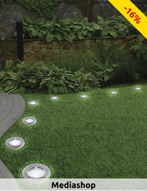 Solarlampen «Disk Lights», 8er-Set, mit 4 LEDs pro Leuchte