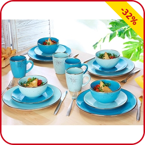 Kombiservice «Blue» für 4 Personen, 16-teilig