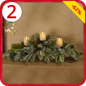 Weihnachtsgesteck «3 Kerzen», LED