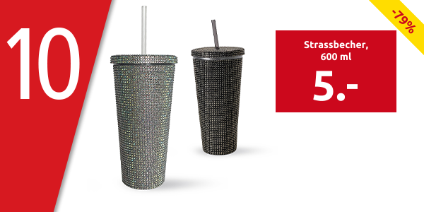 Strassbecher, 600 ml, schwarz