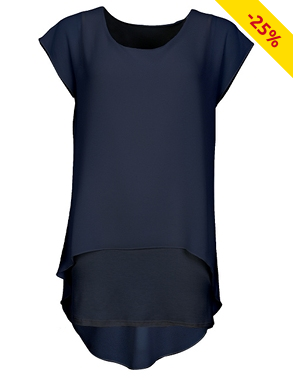 Tunika 2-in-1, mit integriertem Top, navy
