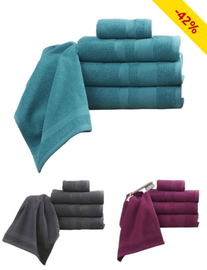 Badetücher, Frottee-Set, 4-teilig, ultraweich, türkis