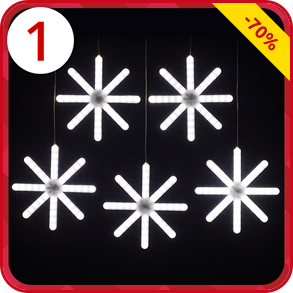 Lichterkette «Schneeflocke», 400 LED, 280 cm