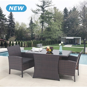 Gartenset «Pool», 3-teilig, schwarz