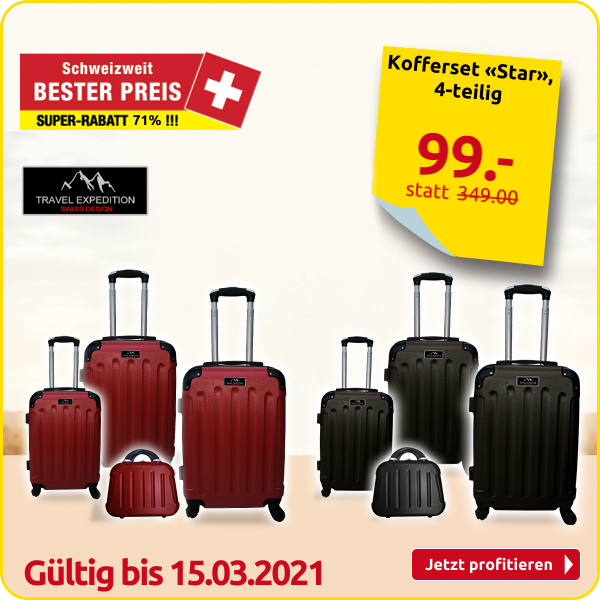 Kofferset «Star», 4-teilig, rot