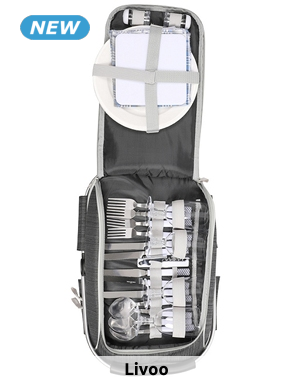 Livoo Picknickkorb für 4 Personen, 29-teilig