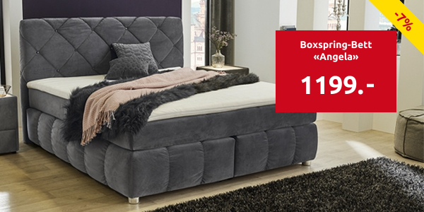 Boxspring-Bett «Angela», feste Matratze, 180 x 200 cm