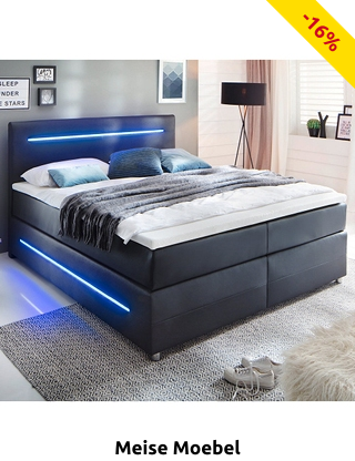 Boxspring-Bett «Pulse» ohne Bettkasten, Matratze fest bis hart, 160 x 200 cm, schwarz