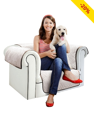 Sessel-Überzug «Starlyf» braun/beige, B 170 cm