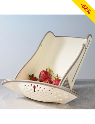 Faltbares Schneidbrett, 6-in-1, beige