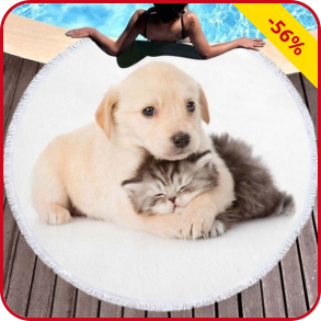 Strandtuch rund «Friends», Ø 150 cm