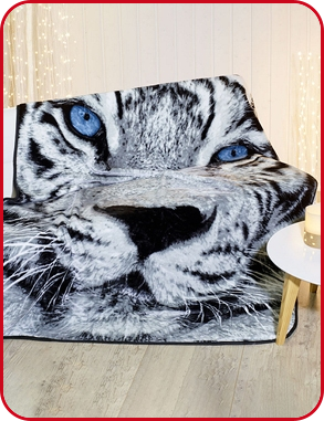 Fleecedecke «Tiger», 152 x 203 cm