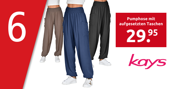 Pumphose mit aufgesetzten Taschen