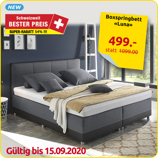 Boxspringbett «Luna», 160 x 200 cm