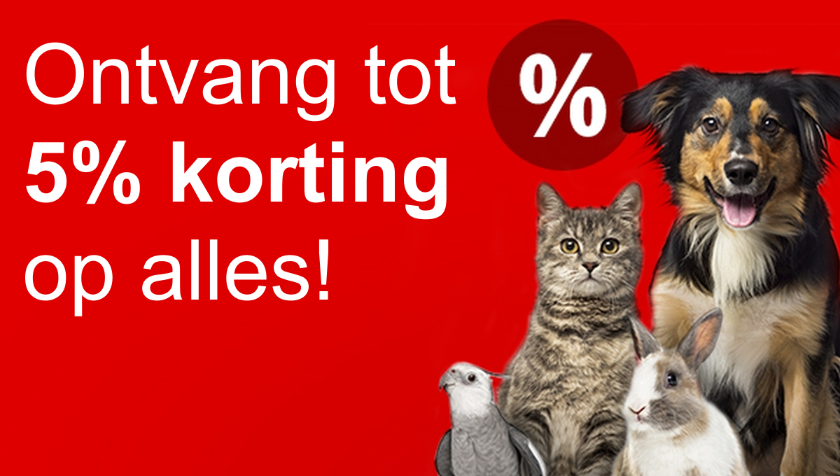 Ontvang 3% of 5% korting op alles!